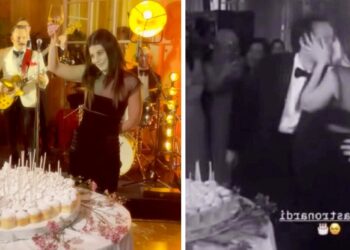 Alessandra Mastronardi festeggia 40 anni a Roma col nuovo fidanzato: le immagini della festa