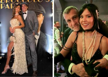 Festa vip a tema Grande Gatsby per i 50 anni di Brocchi: Nargi e Matri, Caracciolo e Vieri, chi c’era e i look