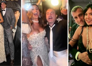 Festa vip a tema Grande Gatsby per i 50 anni di Brocchi: Nargi e Matri, Caracciolo e Vieri, chi c’era e i look