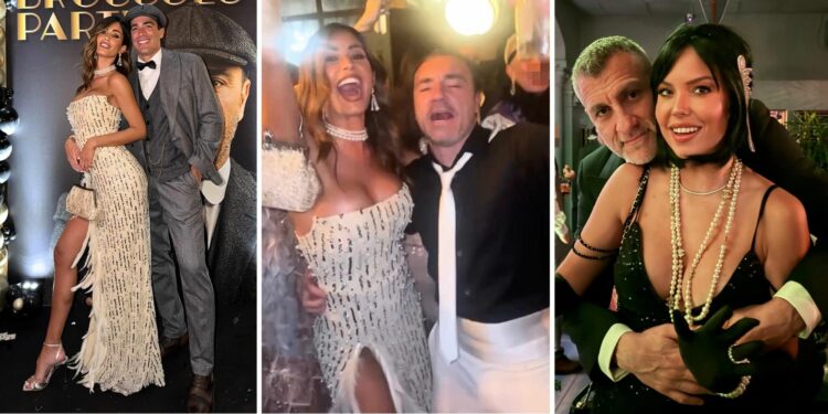 Festa vip a tema Grande Gatsby per i 50 anni di Brocchi: Nargi e Matri, Caracciolo e Vieri, chi c’era e i look