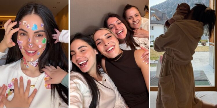 ''Per farvi capire il livello di esaurimento raggiunto'': Giulia De Lellis rivela la vacanza in montagna con mamma, sorella, zia, cugina, figlia e nipotine, foto