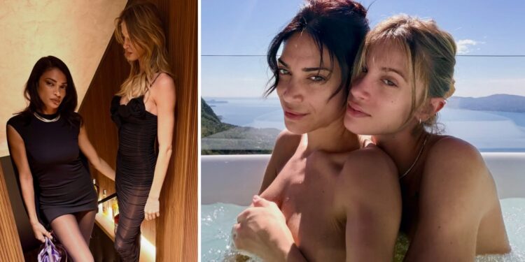 Elodie e Franceska Nuredini sempre più intime nella vasca idromassaggio col panorama mozzafiato alle spalle: foto