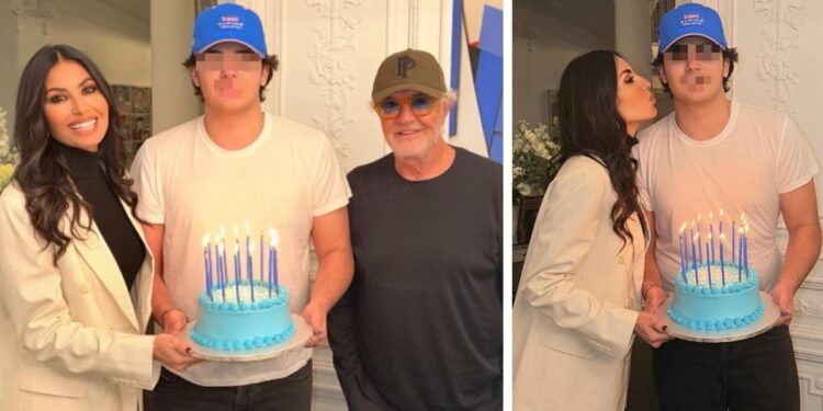 ''Auguri piccolo gigante'': Elisabetta Gregoraci e l’ex marito Flavio Briatore festeggiano i 16 anni di Nathan Falco, guarda