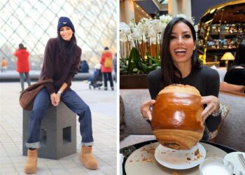 Elisabetta Gregoraci con Nathan Falco a Parigi