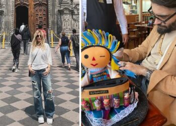 Selvaggia Lucarelli in Messico con il compagno Lorenzo Biagiarelli