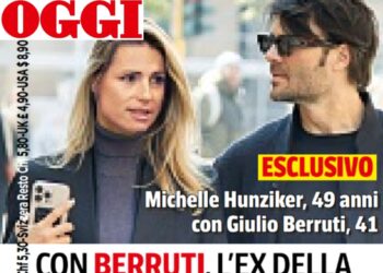 Michelle Hunziker e Giulio Berruti affiatati e intimi in centro a Milano: è nata una nuova coppia, foto