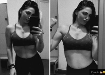 ''Carichi'': Anna Tatangelo a due mesi e mezzo da parto si allena in palestra con un fisico già al top, guarda