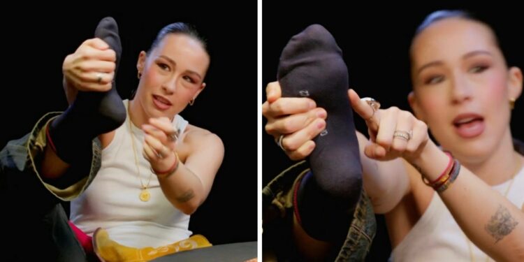 ''Ho l'alluce valgo che sta arrivando'': Aurora Ramazzotti parla dei difetti ereditati dai genitori e mostra il piede alla telecamera, guarda