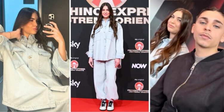 Chanel Totti sceglie un look total denim per la presentazione del suo primo programma tv: guarda