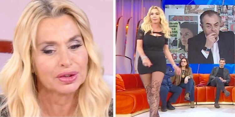''Mi ha fatto rabbia, ci ho pianto'': Valeria Marini in lacrime dalla Balivo, si alza in diretta per uscire dallo studio all’improvviso