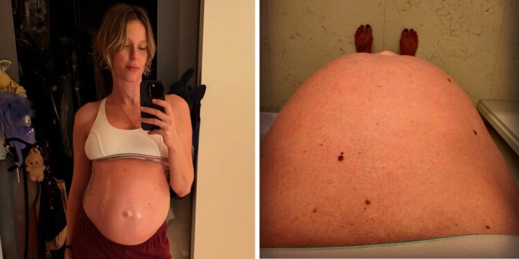 Federica Pellegrini mostra l’enorme pancione all’ottavo mese, l’imperdibile commento del marito Matteo: foto