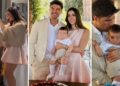 Andrea Damante e la compagna Elisa Visari fanno festa per il battesimo del figlio di 7 mesi Liam: foto