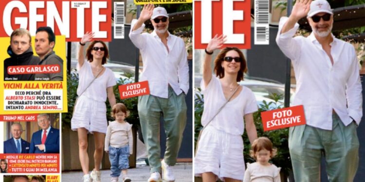 Raoul Bova e Beatrice Arnera passeggiano a Roma con la figlia di lei: sono già una famiglia, guarda