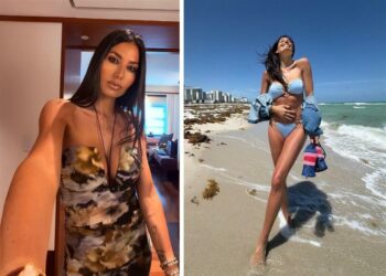 Elisabetta Gregoraci a Miami con Nathan per il compleanno di Flavio Briatore
