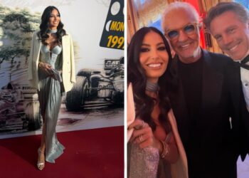 ''Tu sei una dea e meriti il meglio'': Elisabetta Gregoraci con l’abito argento al Goodwill Ambassador Award Gala a Monte Carlo, guarda