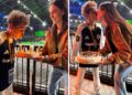 Melissa Satta celebra il ‘pre compleanno’ del figlio Maddox durante una partita della King League Italia