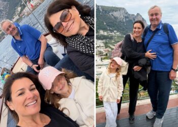 Alena Seredova a Capri con la figlia Vivienne e i genitori