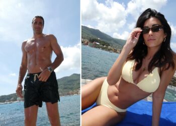 Federica Nargi e Alessandro Matri al mare in Liguria