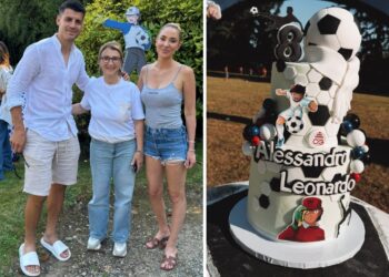 Alice Campello e Alvaro Morata di nuovo insieme per i figli: le foto della festa di compleanno