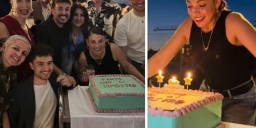Emma Marrone festeggia il compleanno con vista mozzafiato a Milano: amici e torta ironica, foto