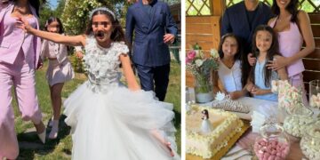 Federica Nargi e Alessandro Matri al settimo cielo per la Prima Comunione della figlia Sofia: foto