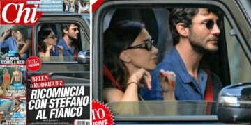 Belen Rodriguez ricomincia con l’ex Stefano De Martino: i due paparazzati in auto insieme, guarda