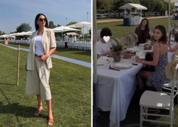 Belen e Cecilia Rodriguez insieme ai figli all'evento argentino