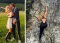 Clizia Incorvaia e Paolo Ciavarro in montagna con Gabriele