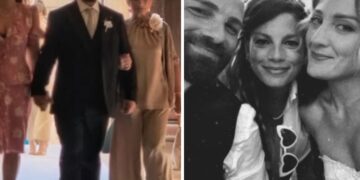 Emma Marrone alle nozze del fratello Francesco: è lei ad accompagnarlo insieme alla mamma all’altare, guarda